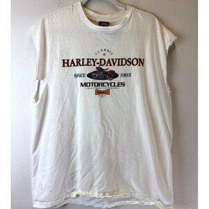 Harley Davidson Men XL Cutoff Thrashed T-shirt Key West Florida Holes Stains USA